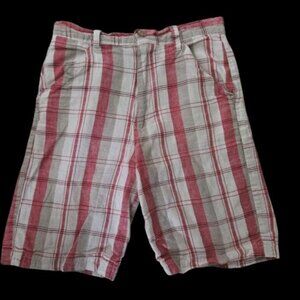 * CHILL FACTOR Salmon and Tan Plaid Shorts Boys Size 6